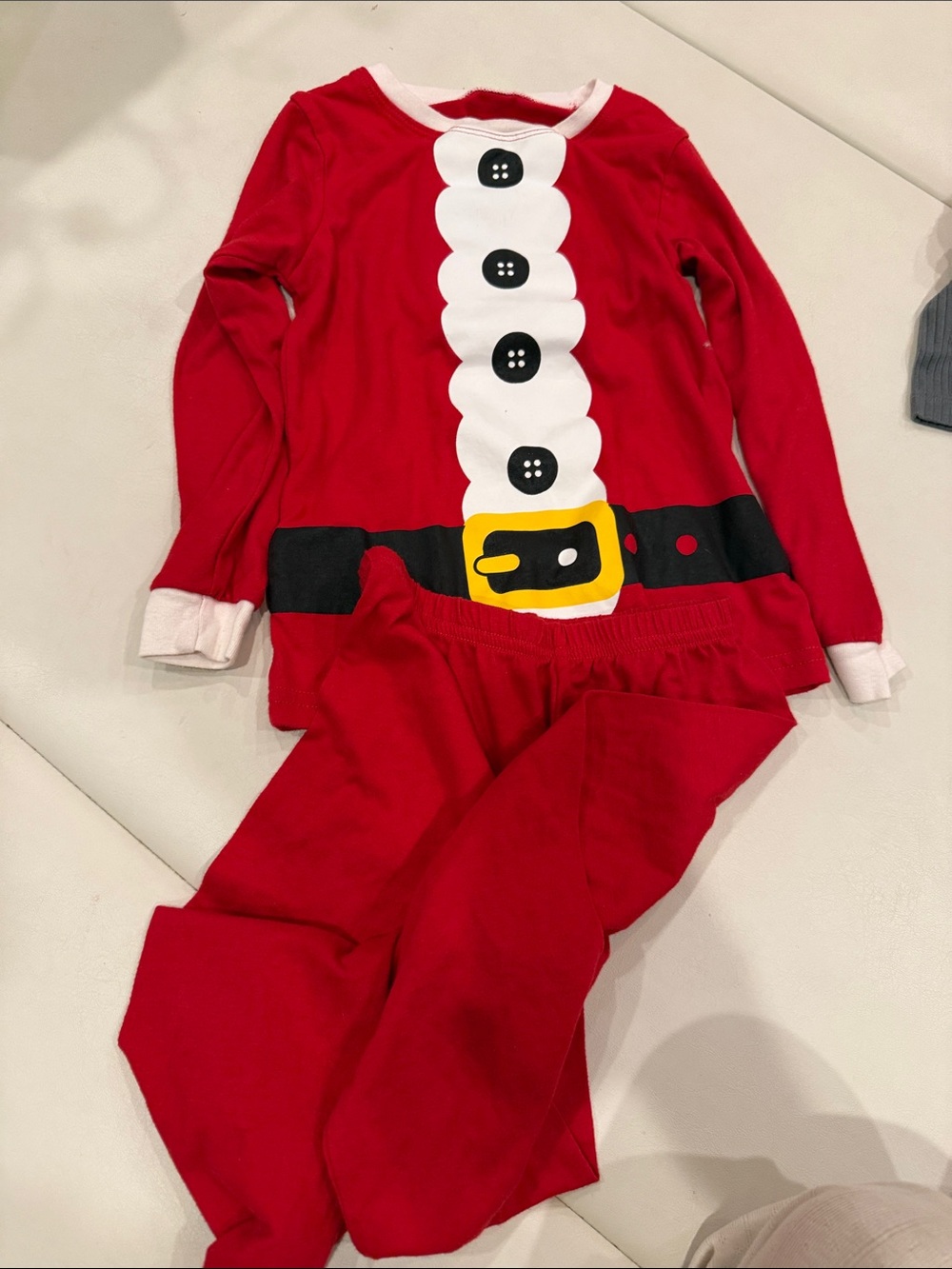 Kids Red Santa Suit Pajama Set - Festive Holiday Costume
